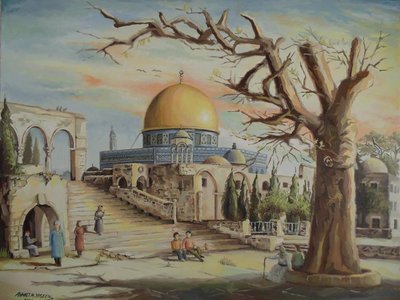 الفنان أ. احمد ياسين - عمل فني بعنوان: القدس